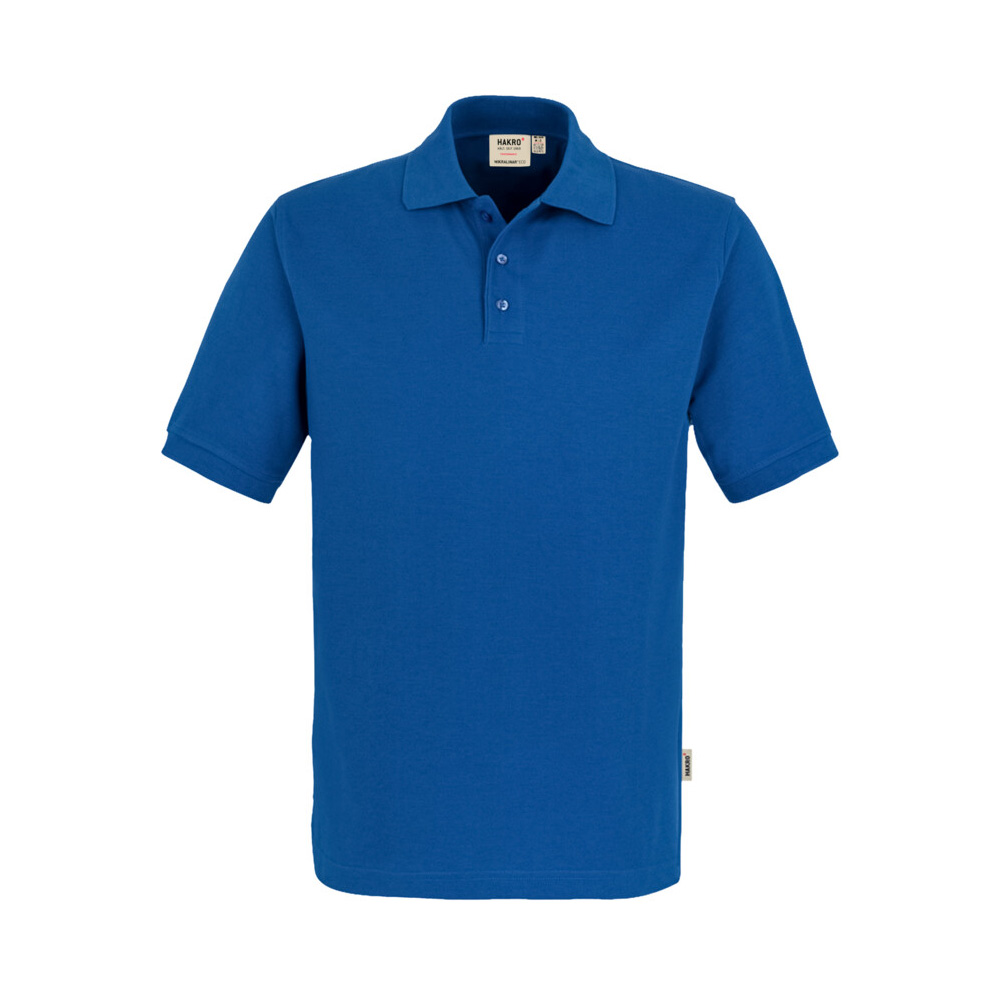 Koszulka polo niebieska unisex z grubej bawełny MIKRALINAR ECO GRS Hakro 569