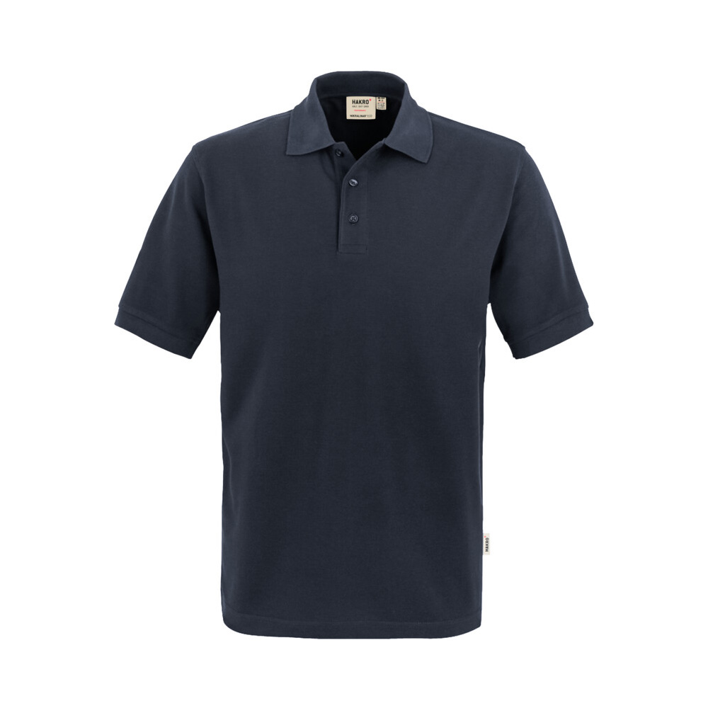 Koszulka polo granatowa unisex z grubej bawełny MIKRALINAR ECO GRS Hakro 569