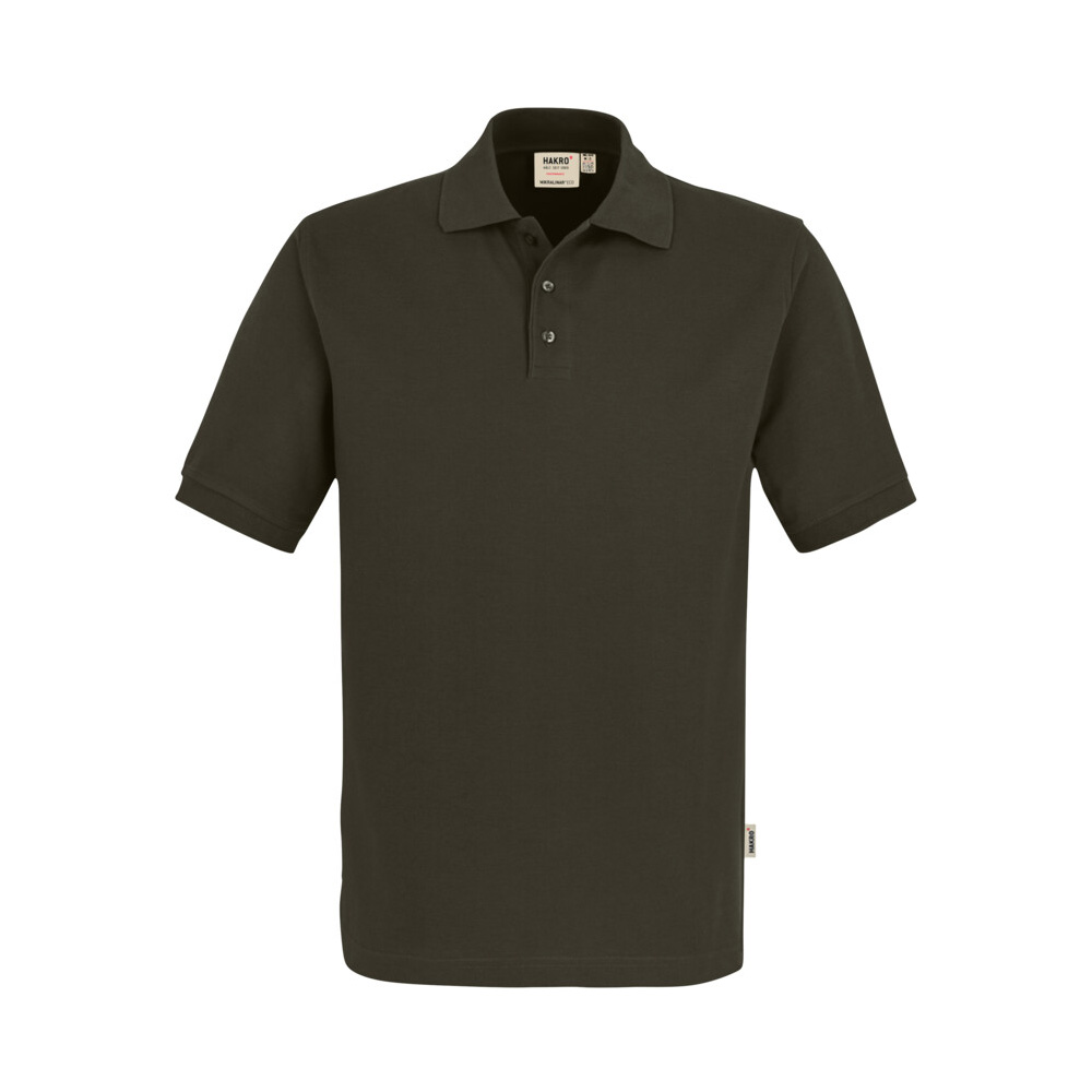 Koszulka polo oliwkowa unisex z grubej bawełny MIKRALINAR ECO GRS Hakro 569