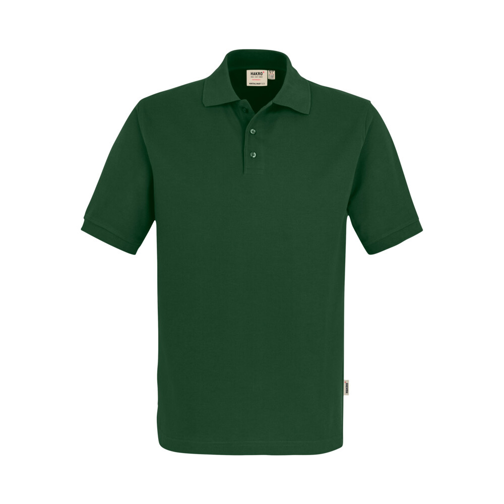 Koszulka polo zielona unisex z grubej bawełny MIKRALINAR ECO GRS Hakro 569