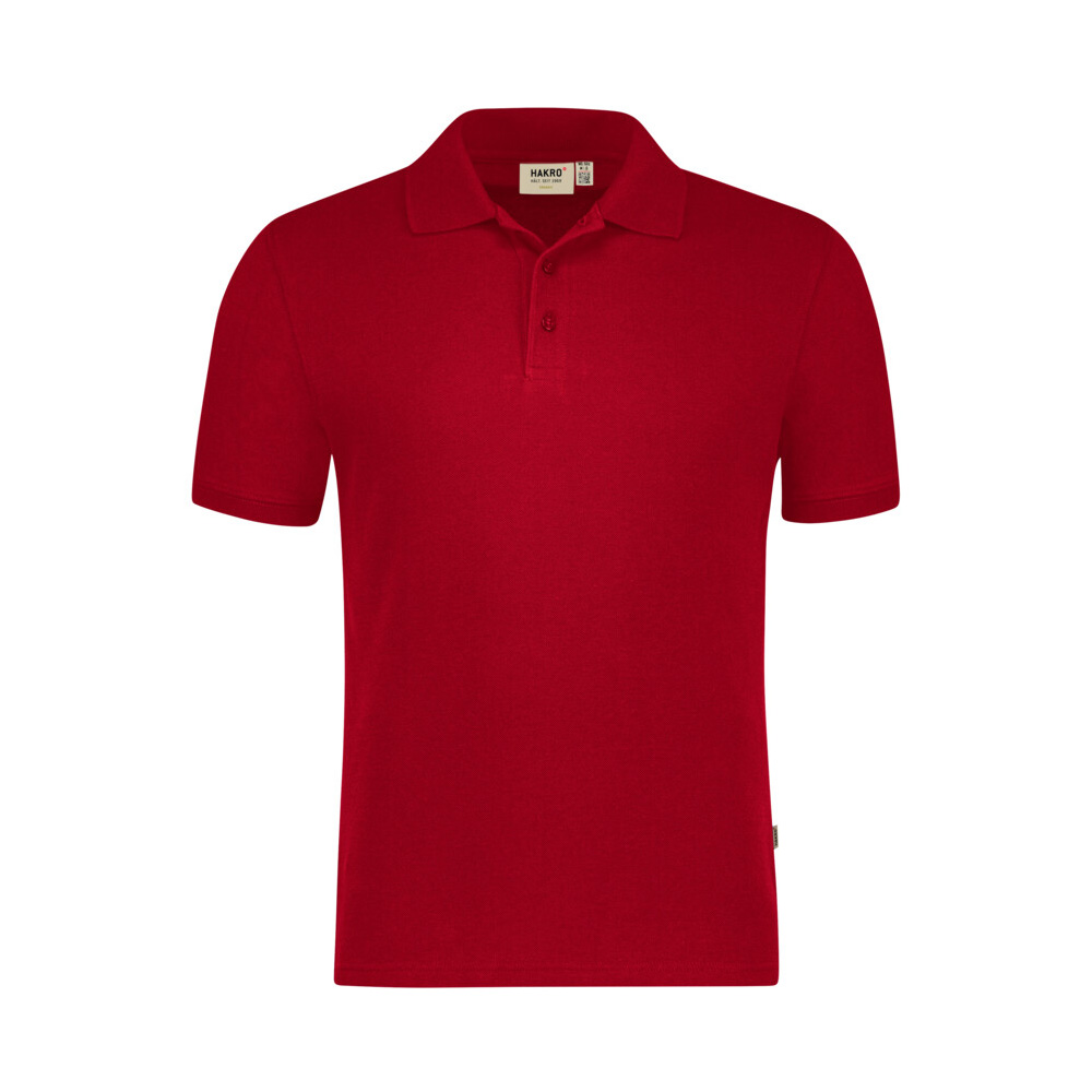 Czerwone polo bawełniane unisex ORGANIC COTTON GOTS 501 Hakro