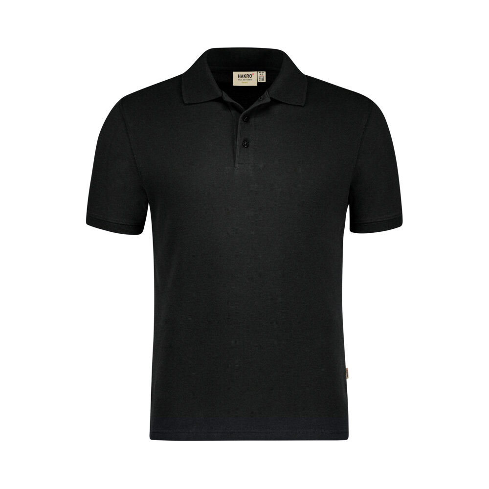 Czarne polo bawełniane unisex ORGANIC COTTON GOTS 501 Hakro