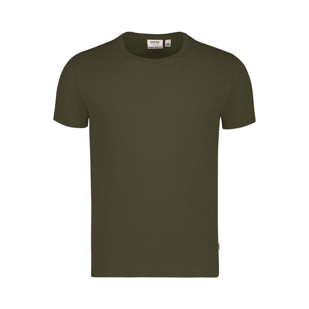 Oliwkowy t-shirt Hakro unisex MIKRALINAR® ECO GRS 530