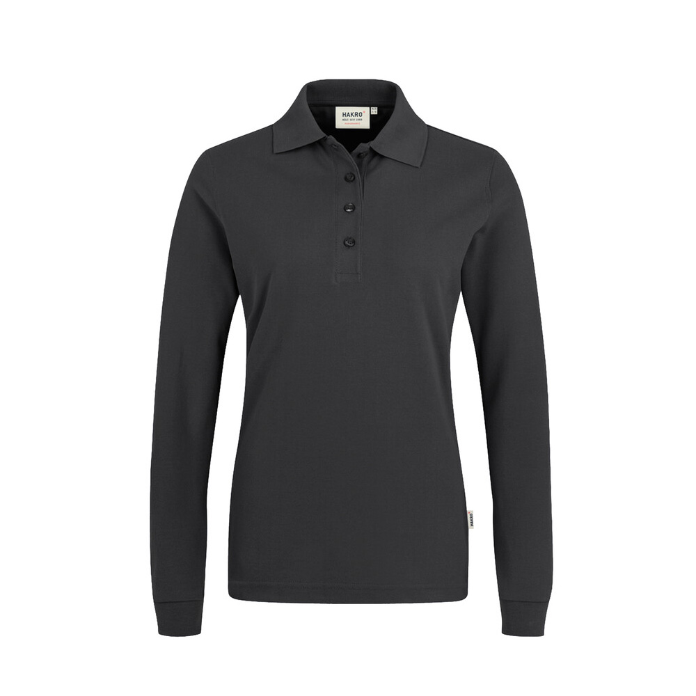 Carbon Grey - Damski longsleeve polo Performance 215