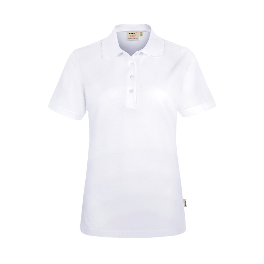 Biała damska koszulka polo z haftem lub nadrukiem dla pracowników polo MIKRALINAR ECO 369 HAKRO
