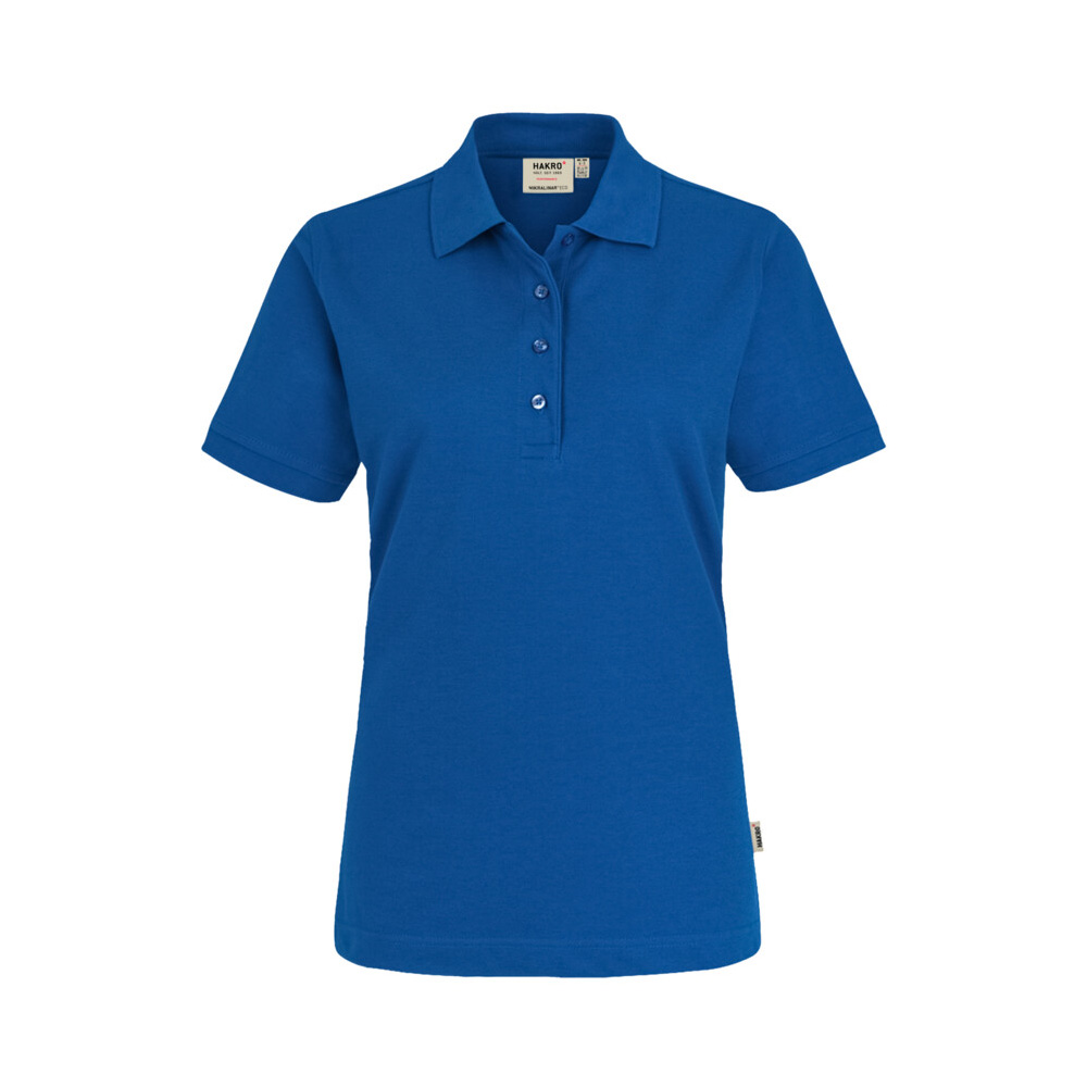 Niebieska damska koszulka z haftem lub nadrukiem dla pracowników polo MIKRALINAR ECO 369 HAKRO