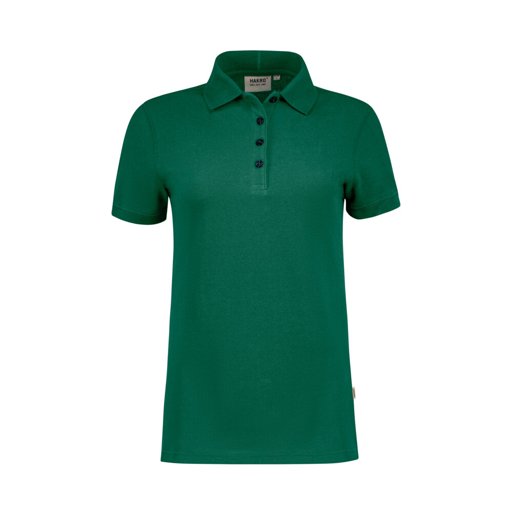 Zielona damska organiczna koszulka polo ORGANIC COTTON GOTS 301 Hakro