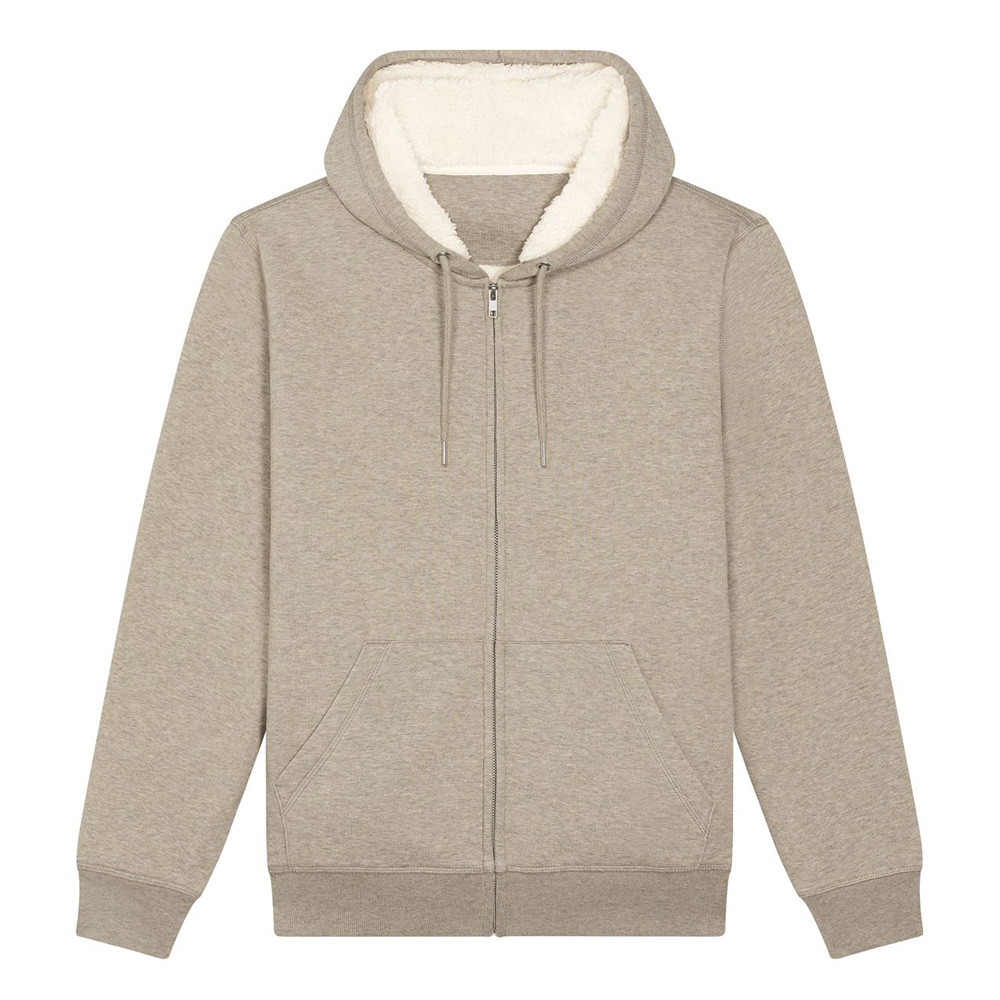 Heather Sand - Bluza z kapturem Hygger Sherpa