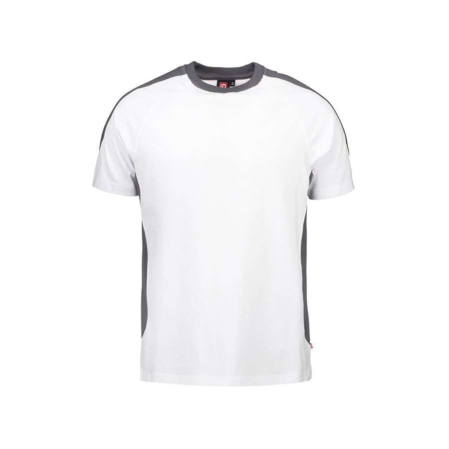Biała koszulka sportowa z własnym nadrukiem zespołu ID Identity 0302