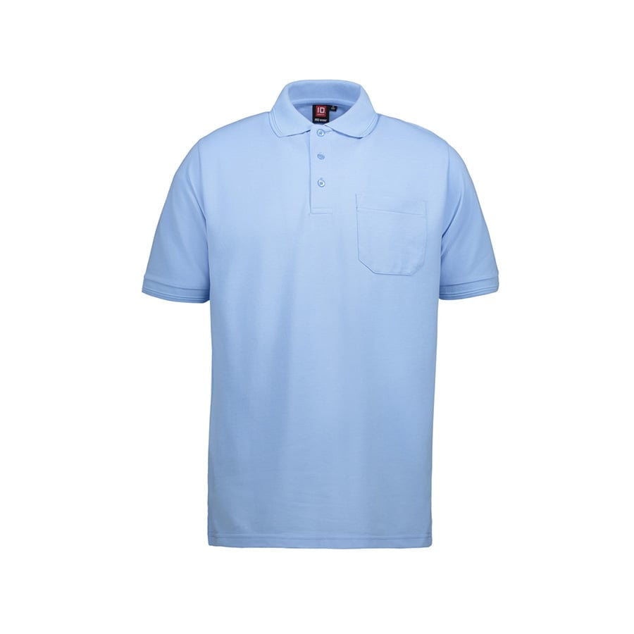 Light Blue - Męska koszulka polo ProWear z kieszonką
