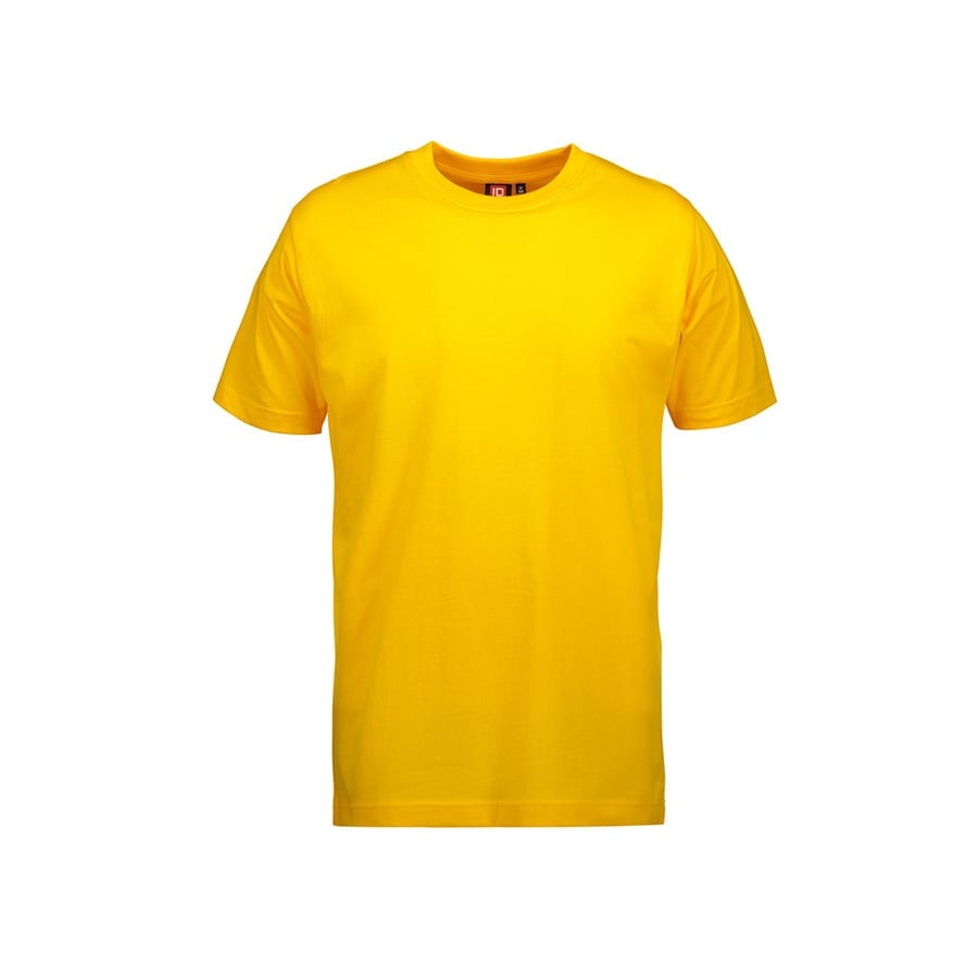 Żółty męski t-shirt z własnym haftem hurt ID Identity 0500