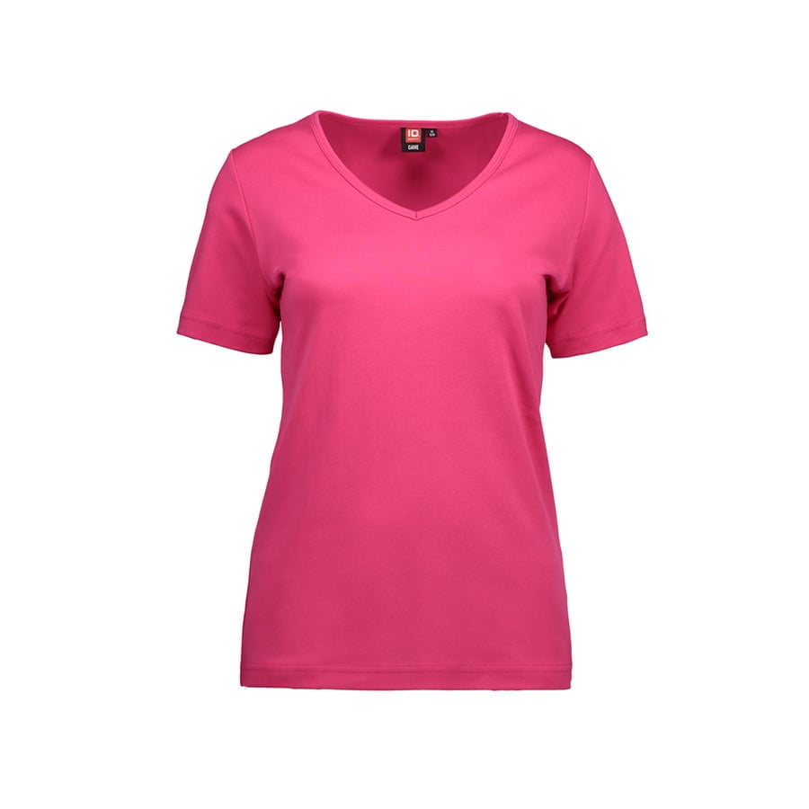 Damska koszulka z dekoltem w serek różowa ID Identity 0506