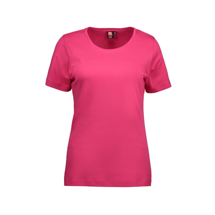 Różowy damski T-shirt z firmowym haftem ID Identity 0508