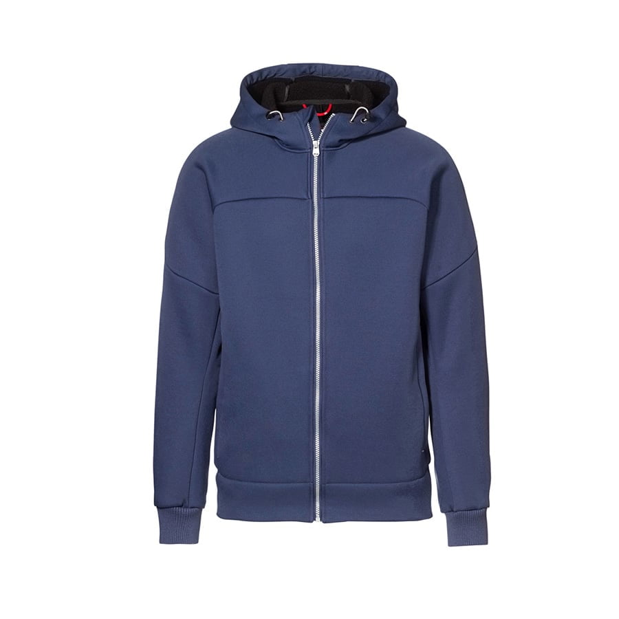 Navy Melange - Bluza z wykończeniem futra Sherpa