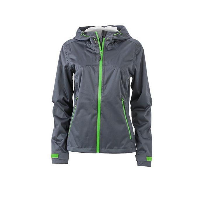 Iron Grey/Green - Damska kurtka softshell Outdoor