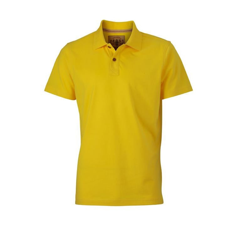 Sun Yellow - Męska koszulka polo Vintage