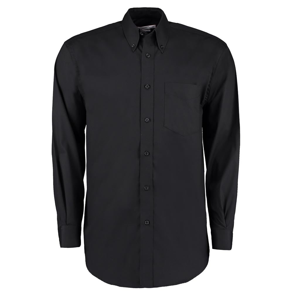 Black - Męska klasyczna koszula Oxford Fit
