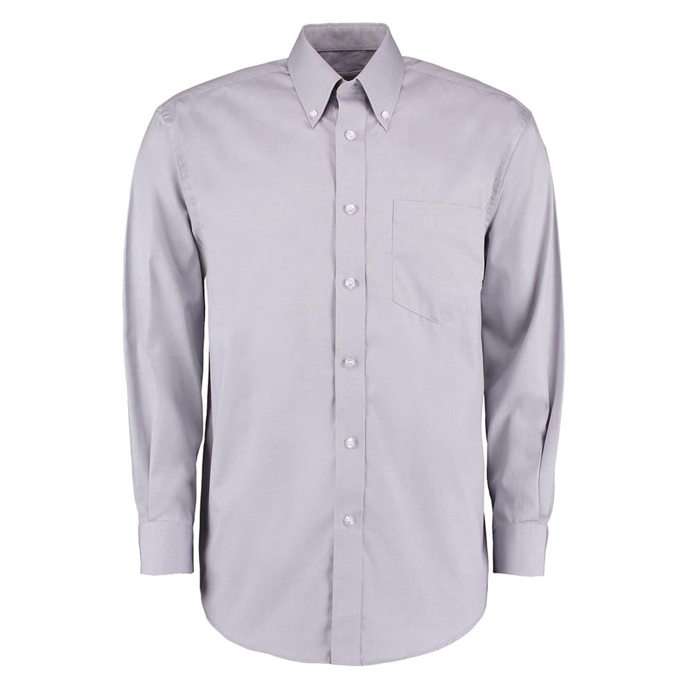 Silver Grey - Męska klasyczna koszula Oxford Fit