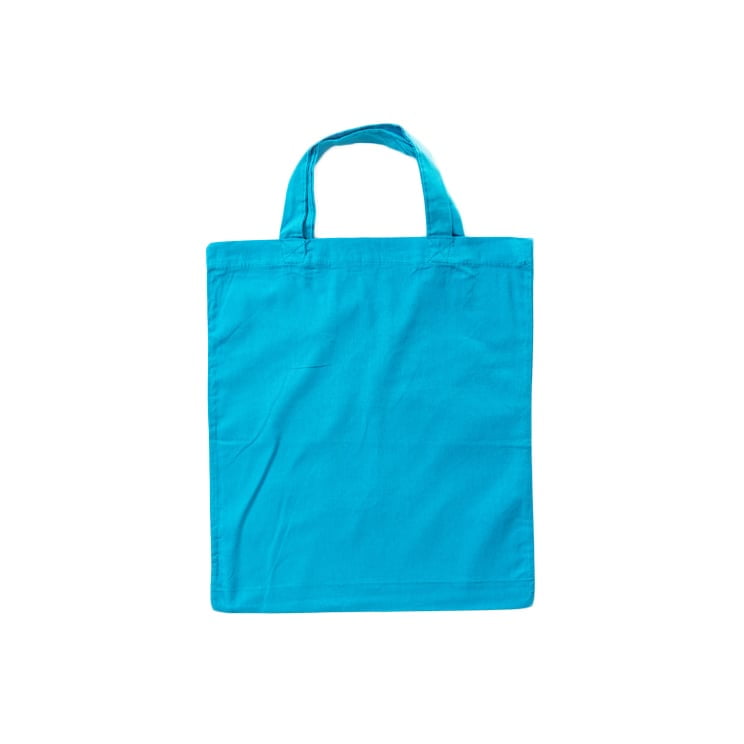 Light Blue - Cotton bag, short handles