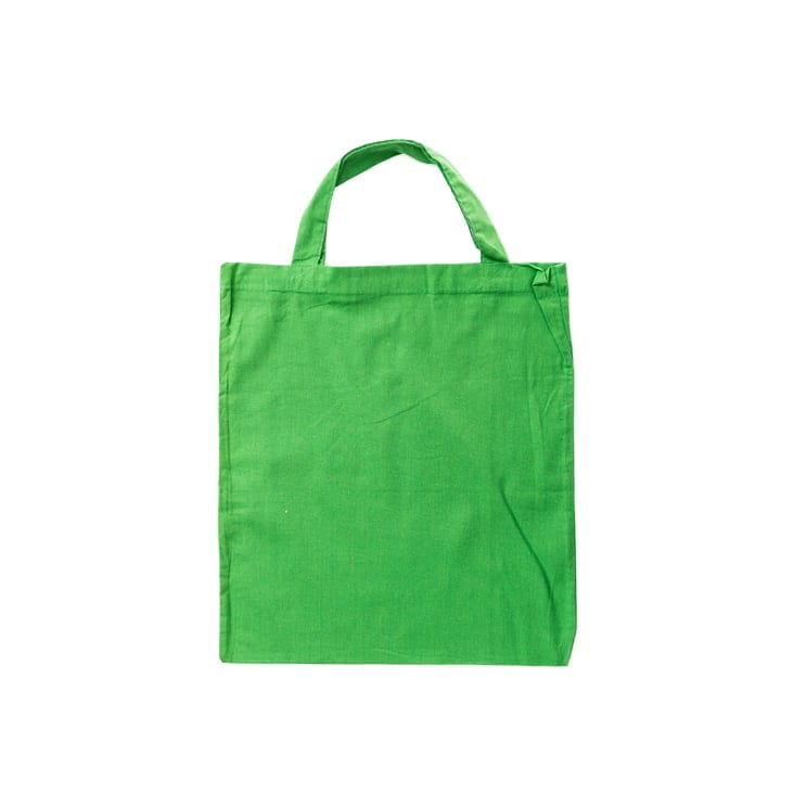 Light Green - Cotton bag, short handles