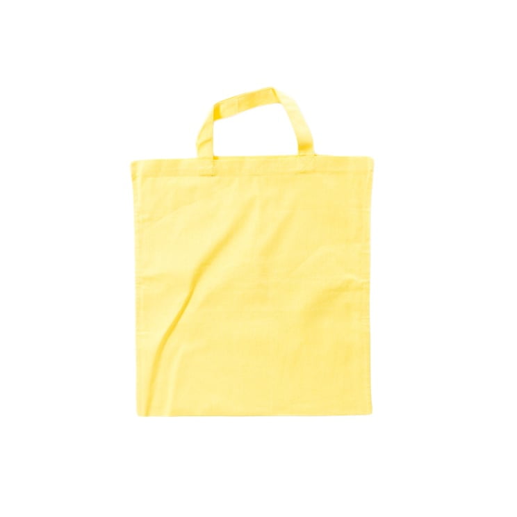 Light Yellow - Cotton bag, short handles