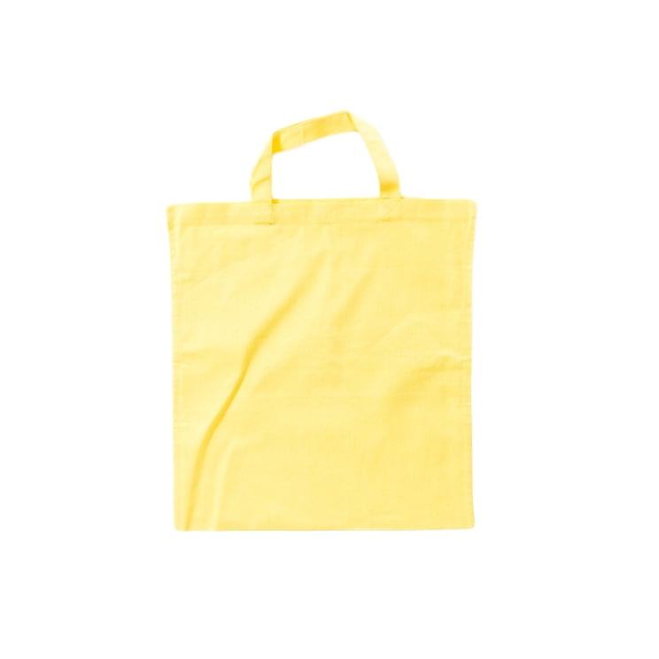 Light Yellow - Cotton bag, short handles