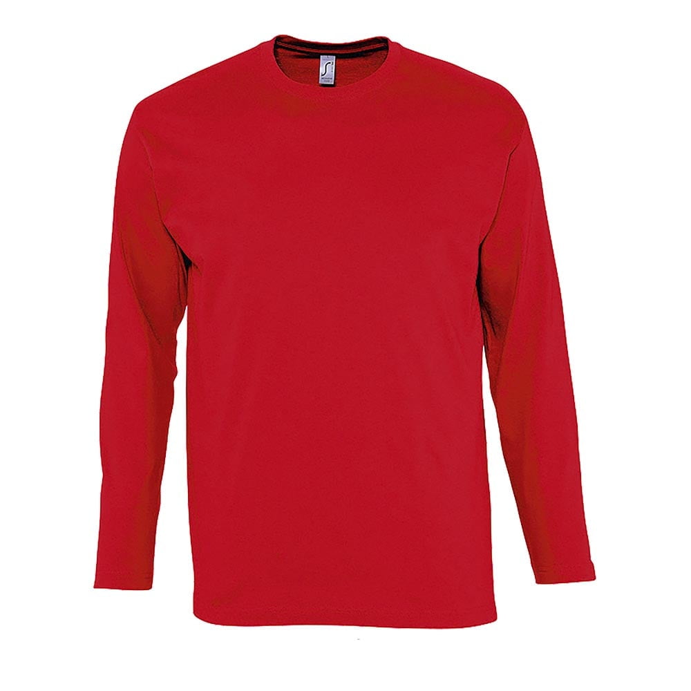 Czerwony t-shirt męski z długim rękawem Men's Longsleeve Monarch Sol's 11420