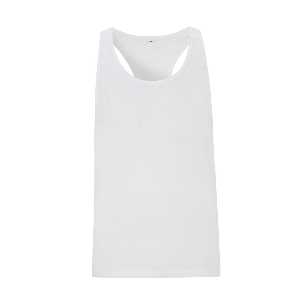 WH - White - Męski Tank Top Racerback Jersey N08