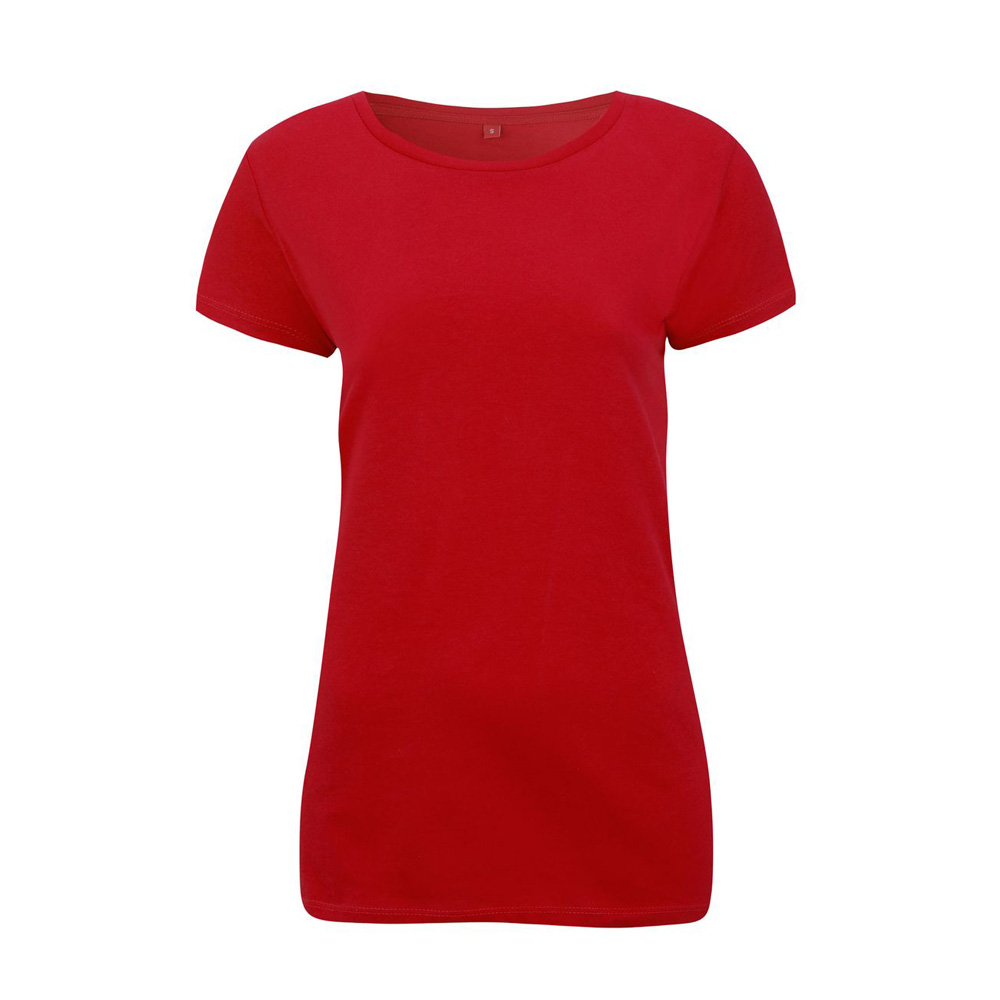 RE - Red - Damski Regular Fitted T-shirt N09