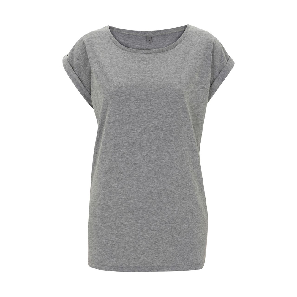 MGY - Melange Grey - Damski Tencel Blend Oversized T-shirt N20