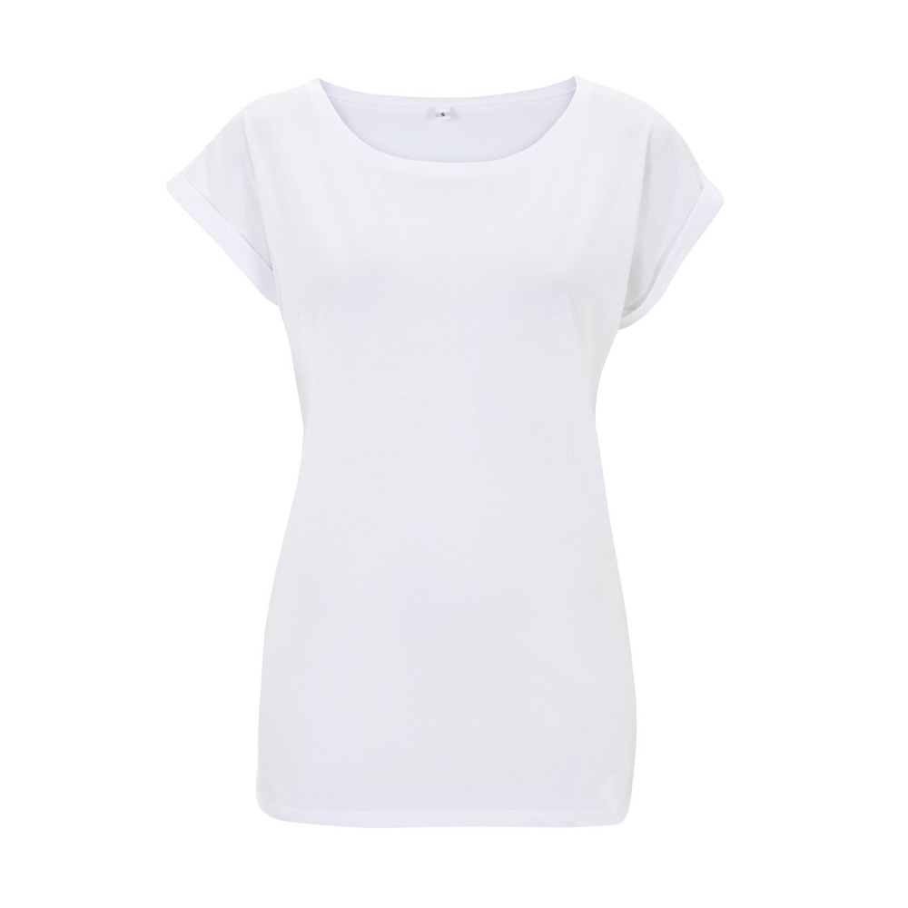 WH - White - Damski Tencel Blend Oversized T-shirt N20