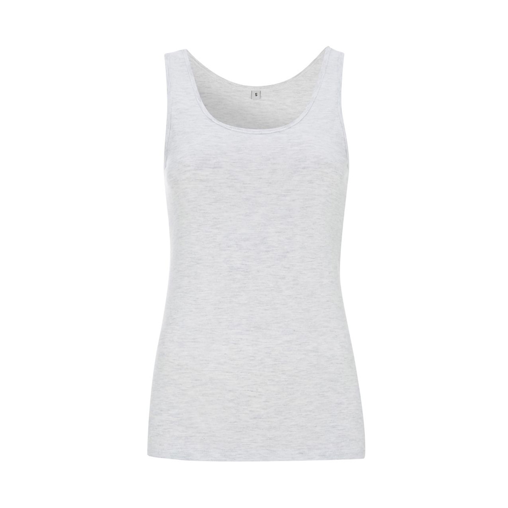 MWH - Melange White - Damski Tank Top Klasyczny Jersey N27