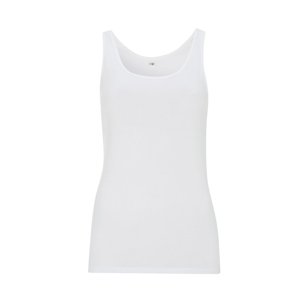 WH - White - Damski Tank Top Klasyczny Jersey N27