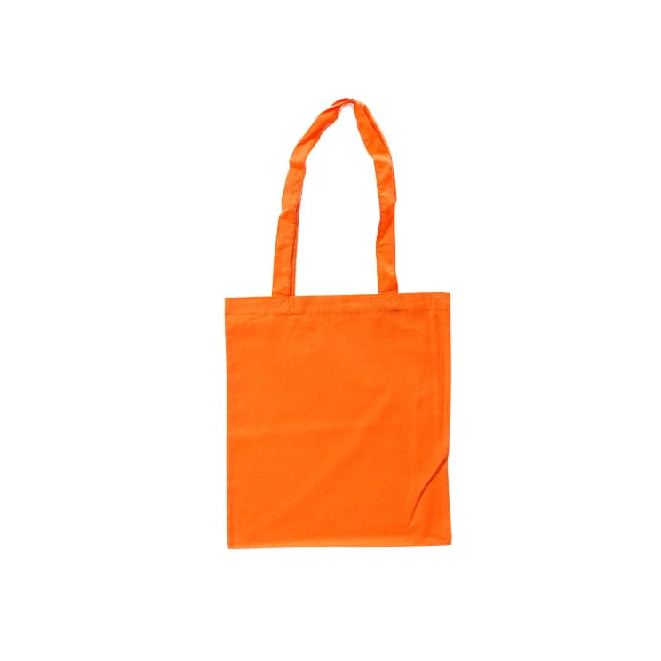Orange - Cotton bag, long handles
