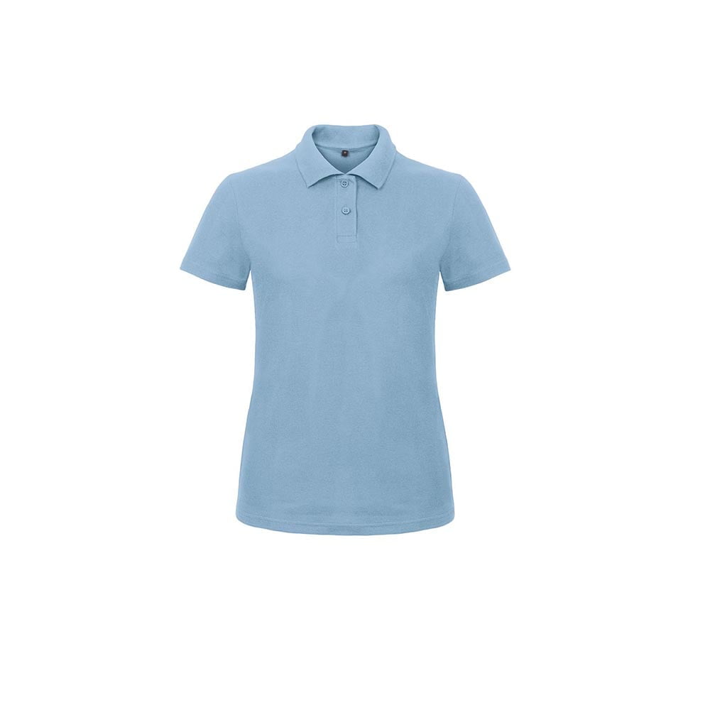 Light Blue - Damska koszulka polo ID.001