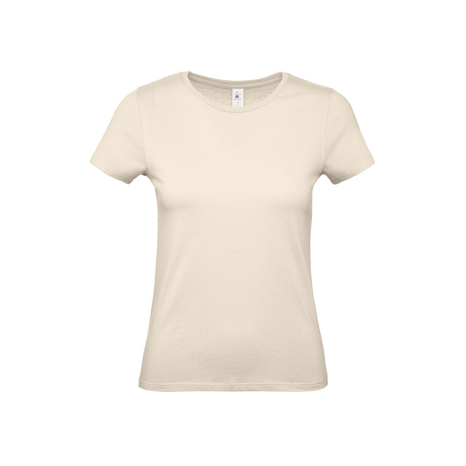 Beżowy damski t-shirt z własnym drukiem lub haftem B&C TW02T #E150