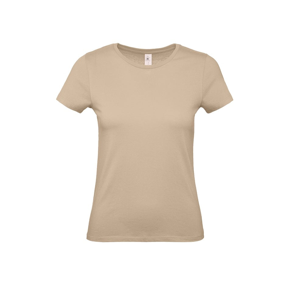 Piaskowy damski t-shirt z własnym drukiem lub haftem B&C TW02T #E150