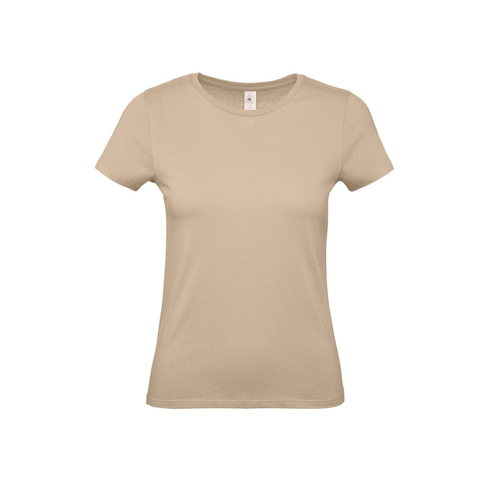 Piaskowy damski t-shirt z własnym drukiem lub haftem B&C TW02T #E150