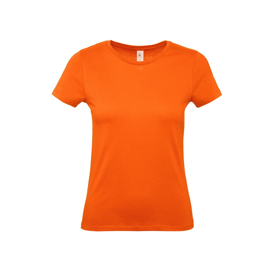 Pomarańczowy damski t-shirt z własnym drukiem lub haftem B&C TW02T #E150