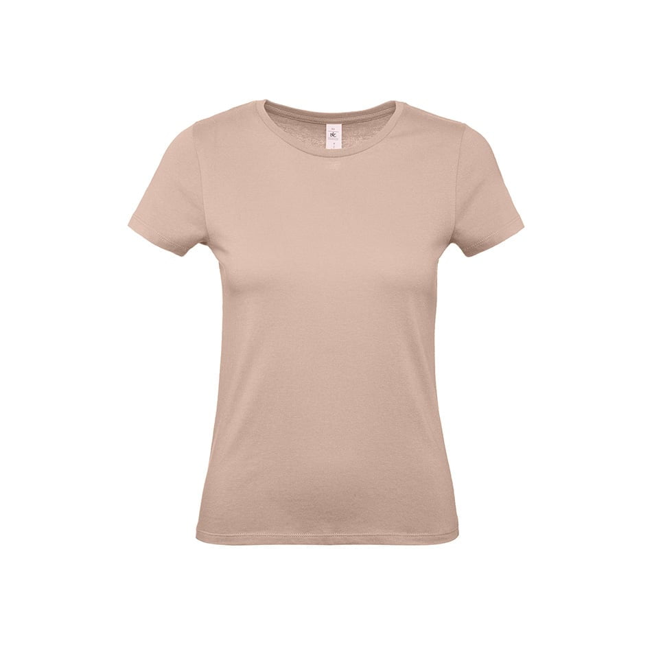 Jasnoróżowy damski t-shirt z własnym drukiem lub haftem B&C TW02T #E150