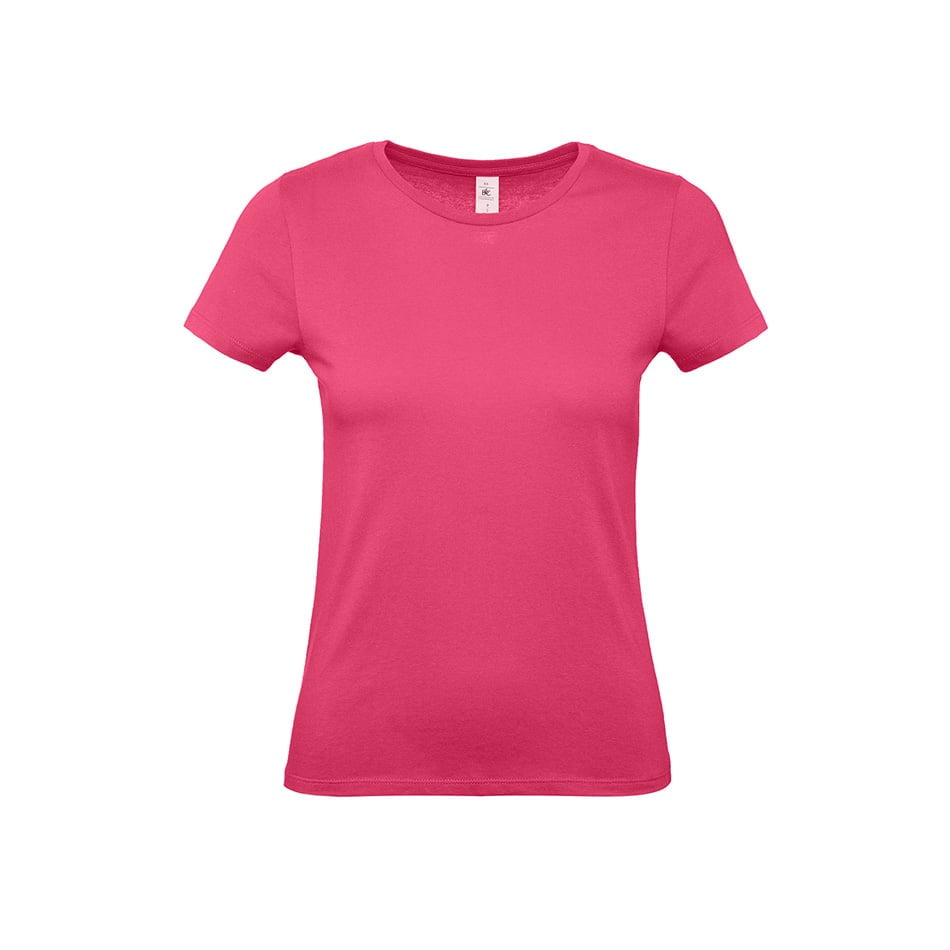 Różowy damski t-shirt z własnym drukiem lub haftem B&C TW02T #E150