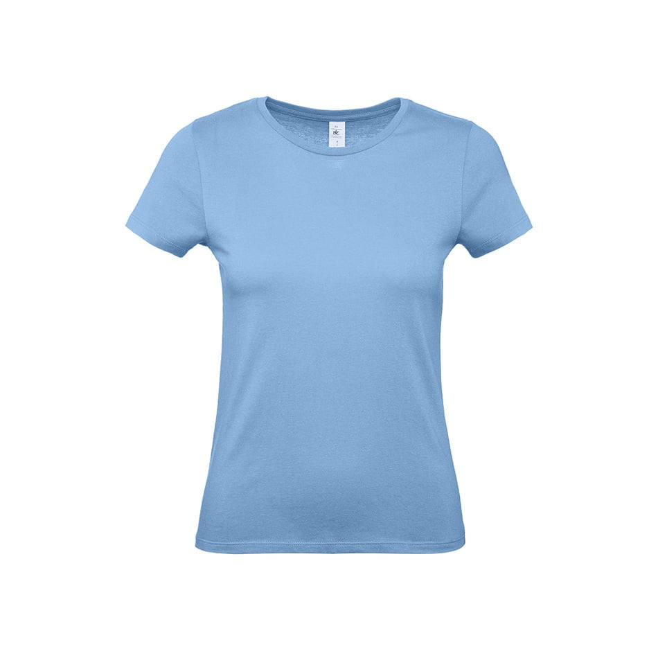Niebieski damski t-shirt z własnym drukiem lub haftem B&C TW02T #E150