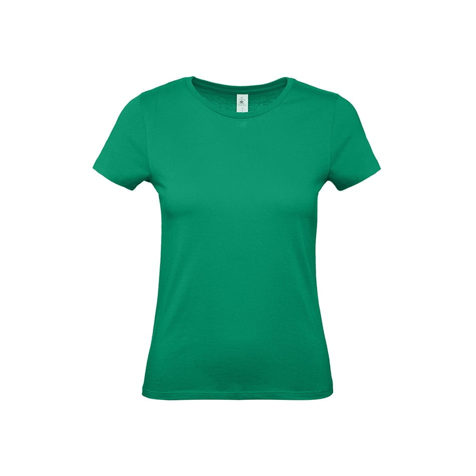 Zielony damski t-shirt z własnym drukiem lub haftem B&C TW02T #E150