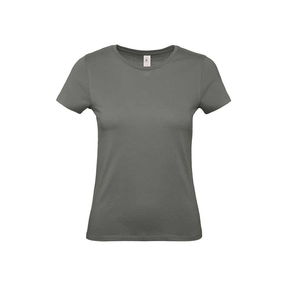 Khaki damski t-shirt z własnym drukiem lub haftem B&C TW02T #E150