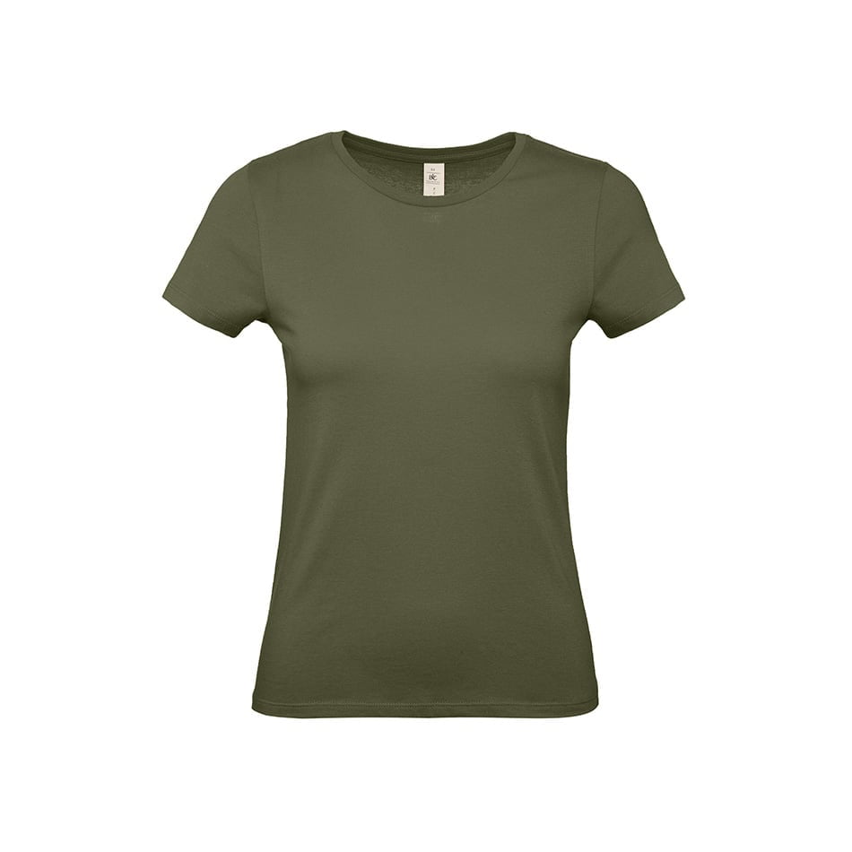 Khaki damski t-shirt z własnym drukiem lub haftem B&C TW02T #E150