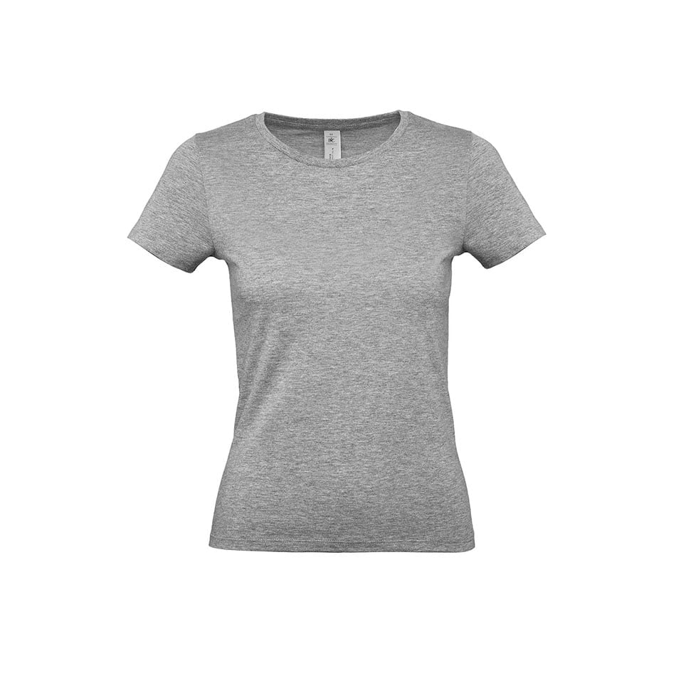 Szary damski t-shirt z własnym drukiem lub haftem B&C TW02T #E150