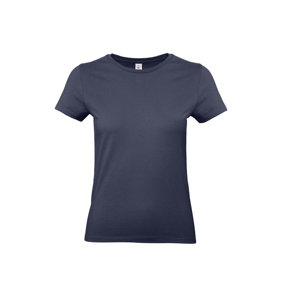 Granatowy klasyczny damski tshirt B&C TW04T