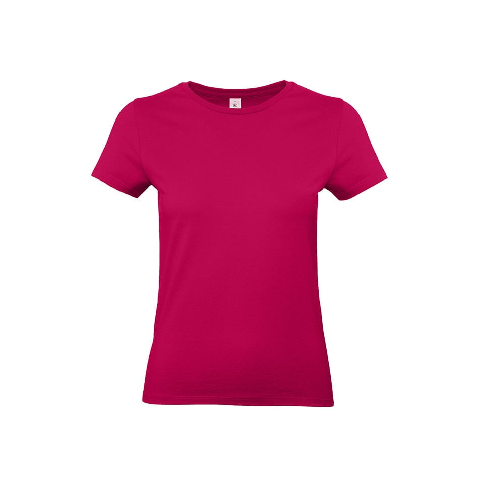 Różowy klasyczny damski tshirt B&C TW04T