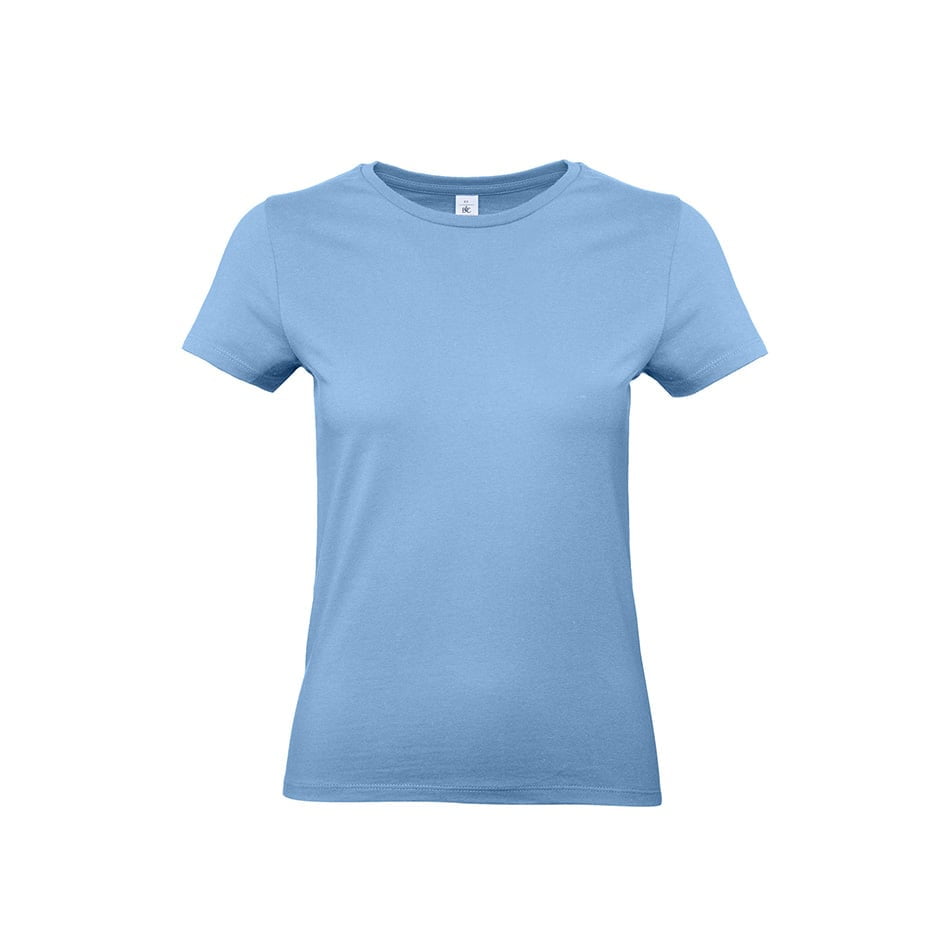 Niebieski klasyczny damski tshirt B&C TW04T