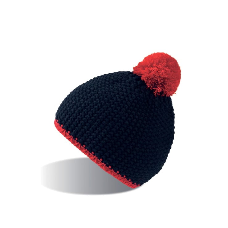 Navy/Red - Czapka zimowa Peak